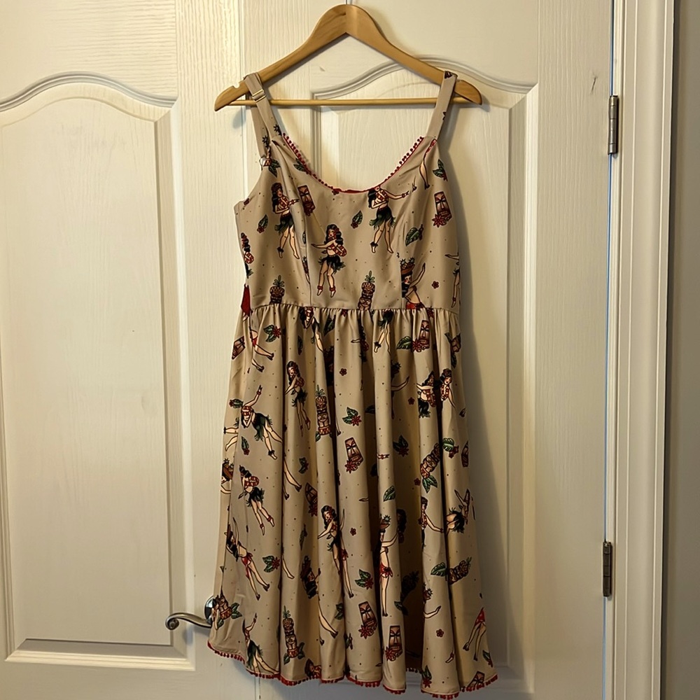 Sourpuss vintage Hawaiian print dress